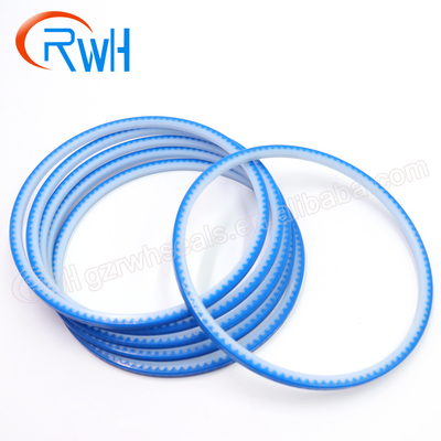 Excavador hidráulico de la correa eslabonada de Rod Seal Blue White For del pistón de la PU