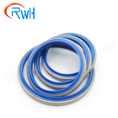 Sello DKBI del limpiador del cilindro hidráulico del hierro 30Mpa de la PU con color azul