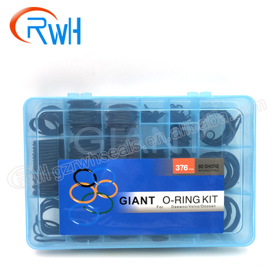sello de goma hidráulico O Ring Kit Box For Daewoo/Doosan de 376pcs NBR90