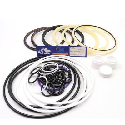 Material hidráulico del equipo PTFE del sello del triturador de la roca de HB20G con la manguera blanca