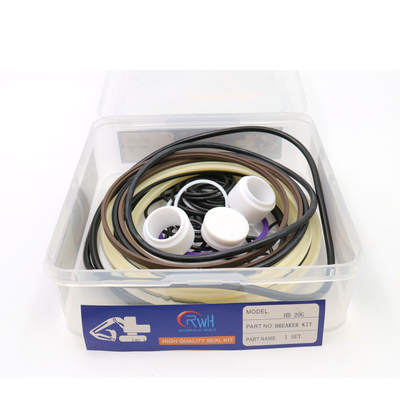 Material hidráulico del equipo PTFE del sello del triturador de la roca de HB20G con la manguera blanca