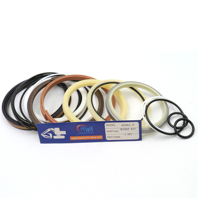 PTFE/excavador de Kit Fit Hyundai R220LC-9 del sello del cubo de la fibra
